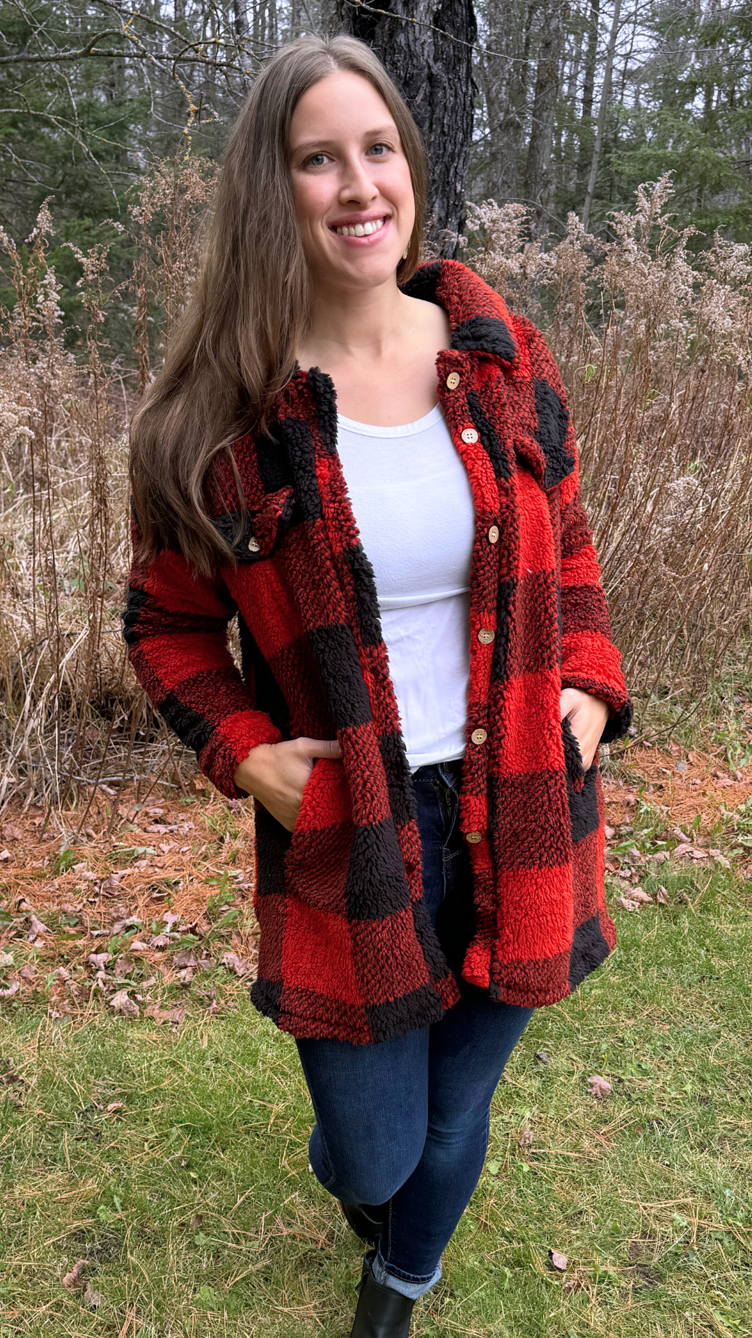 Red Plaid Coat