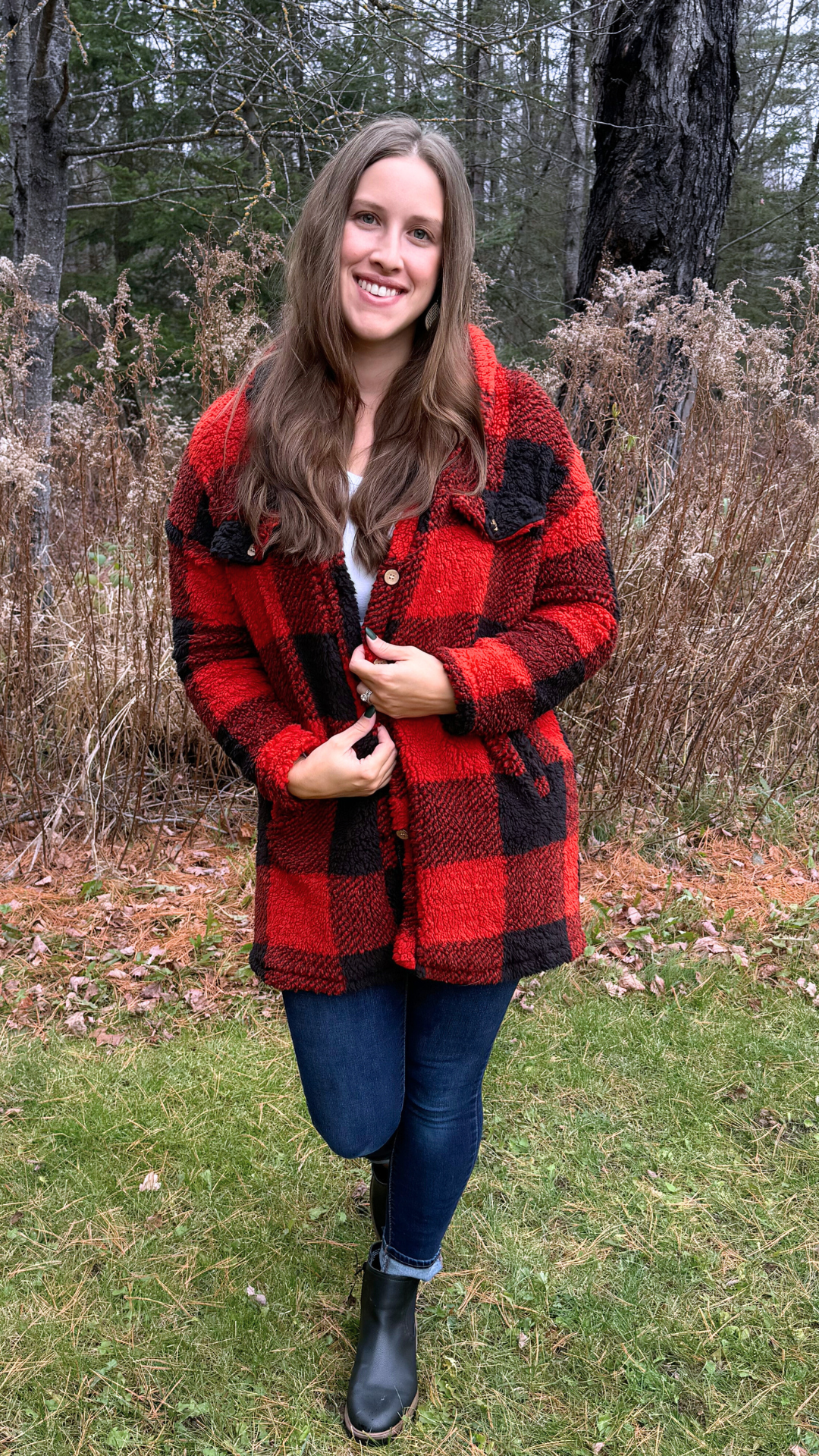 Red Plaid Coat