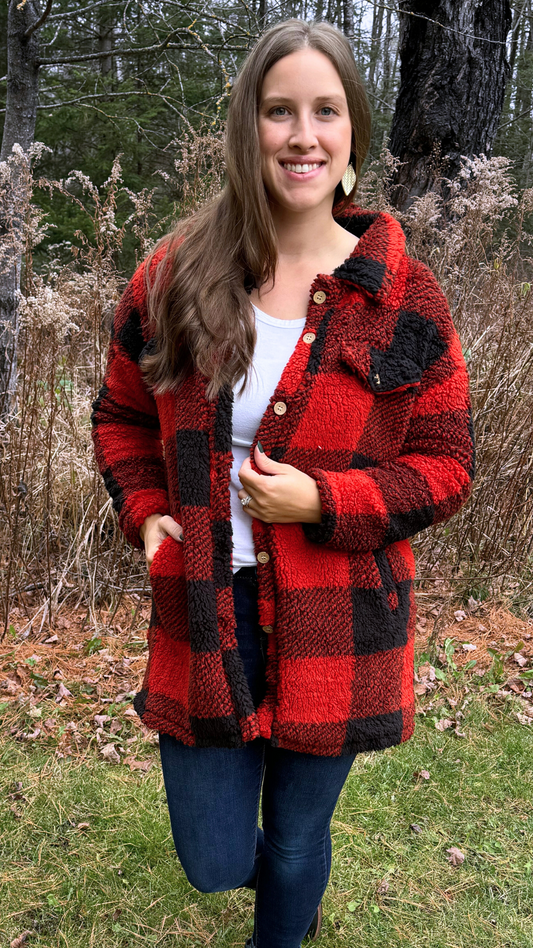 Red Plaid Coat