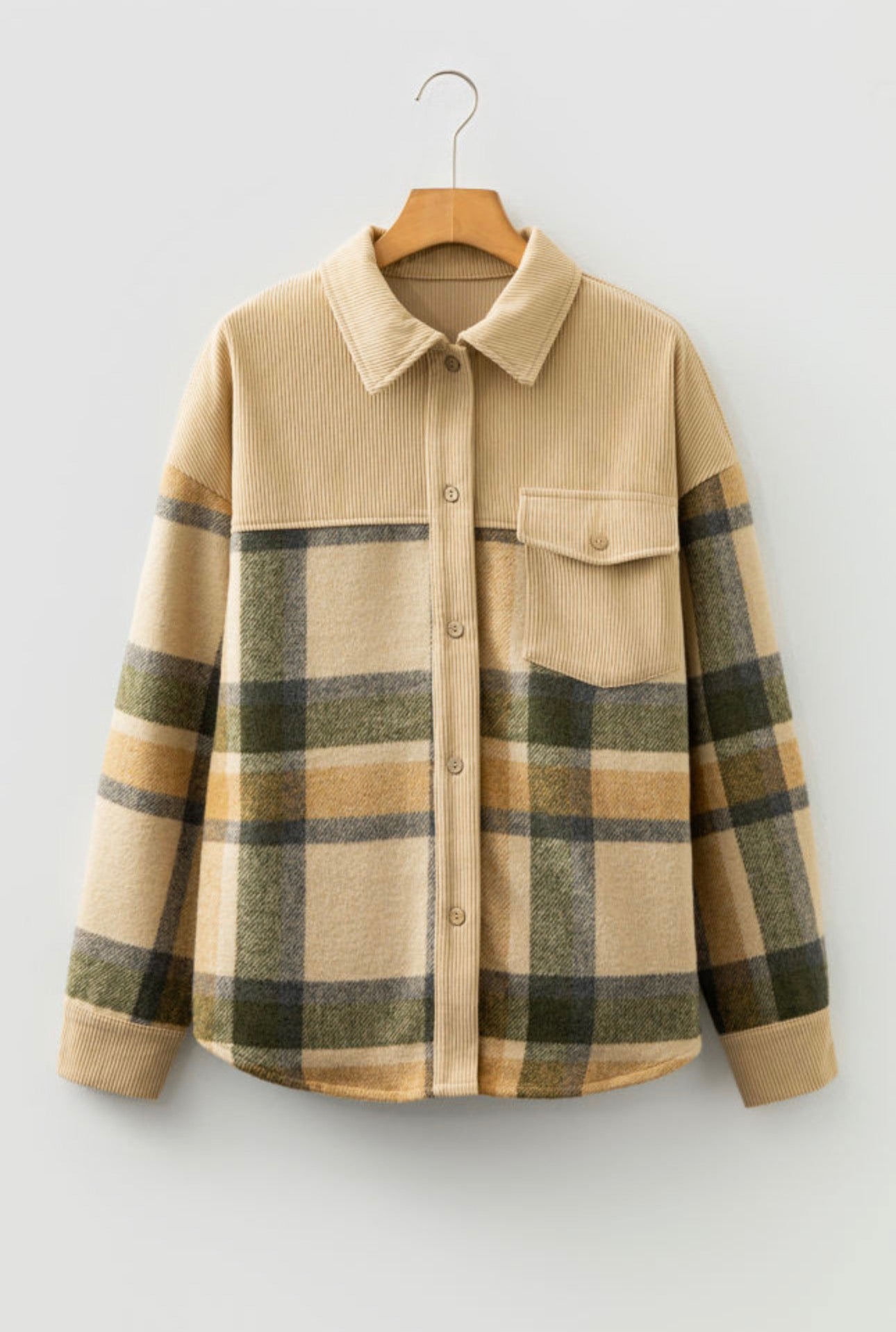 Parchment Corduroy Shacket