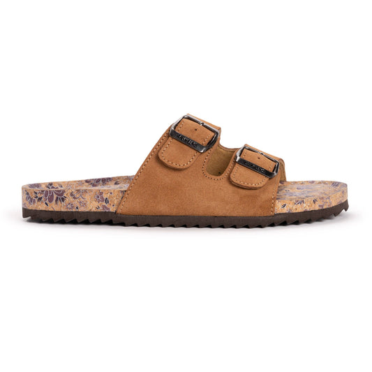 Cognac Muk Luks Women's Tessa Terra Turf Sandal