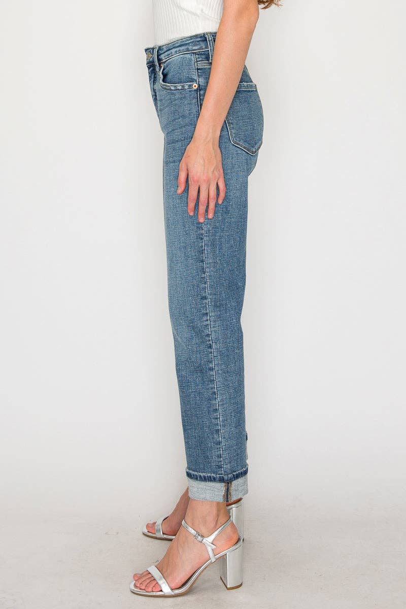 High Rise Slim Straight Jean
