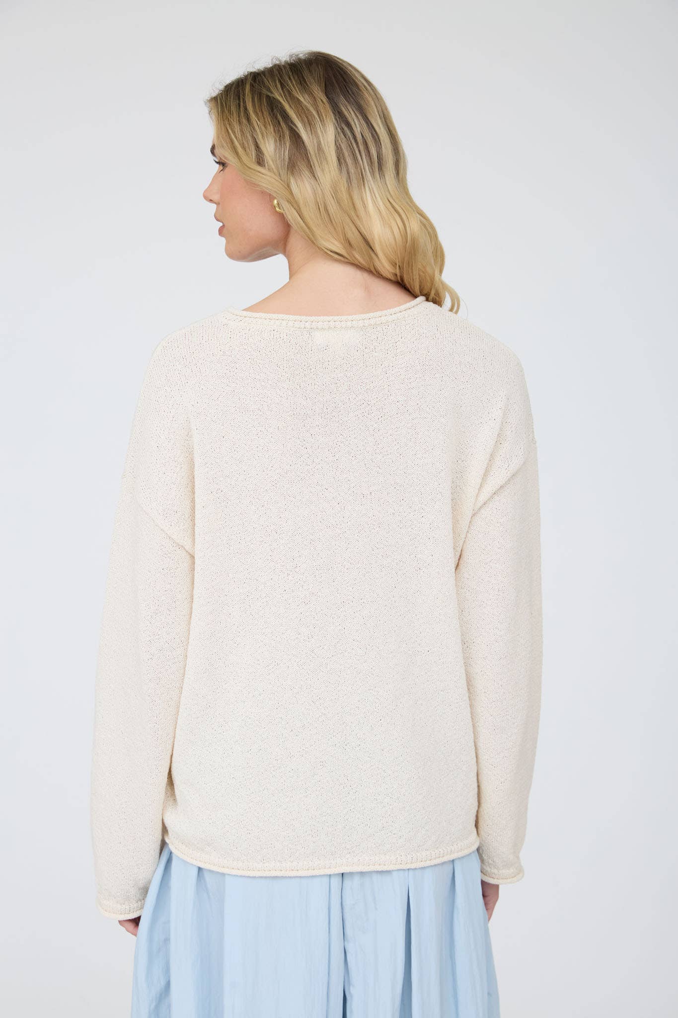 Oatmeal Textured Knit Sweater