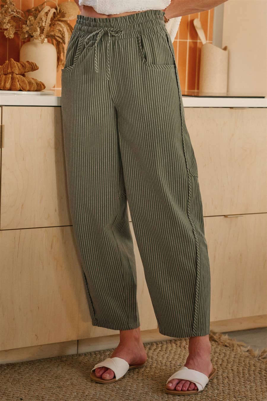 Linen Blend Relaxed Pants