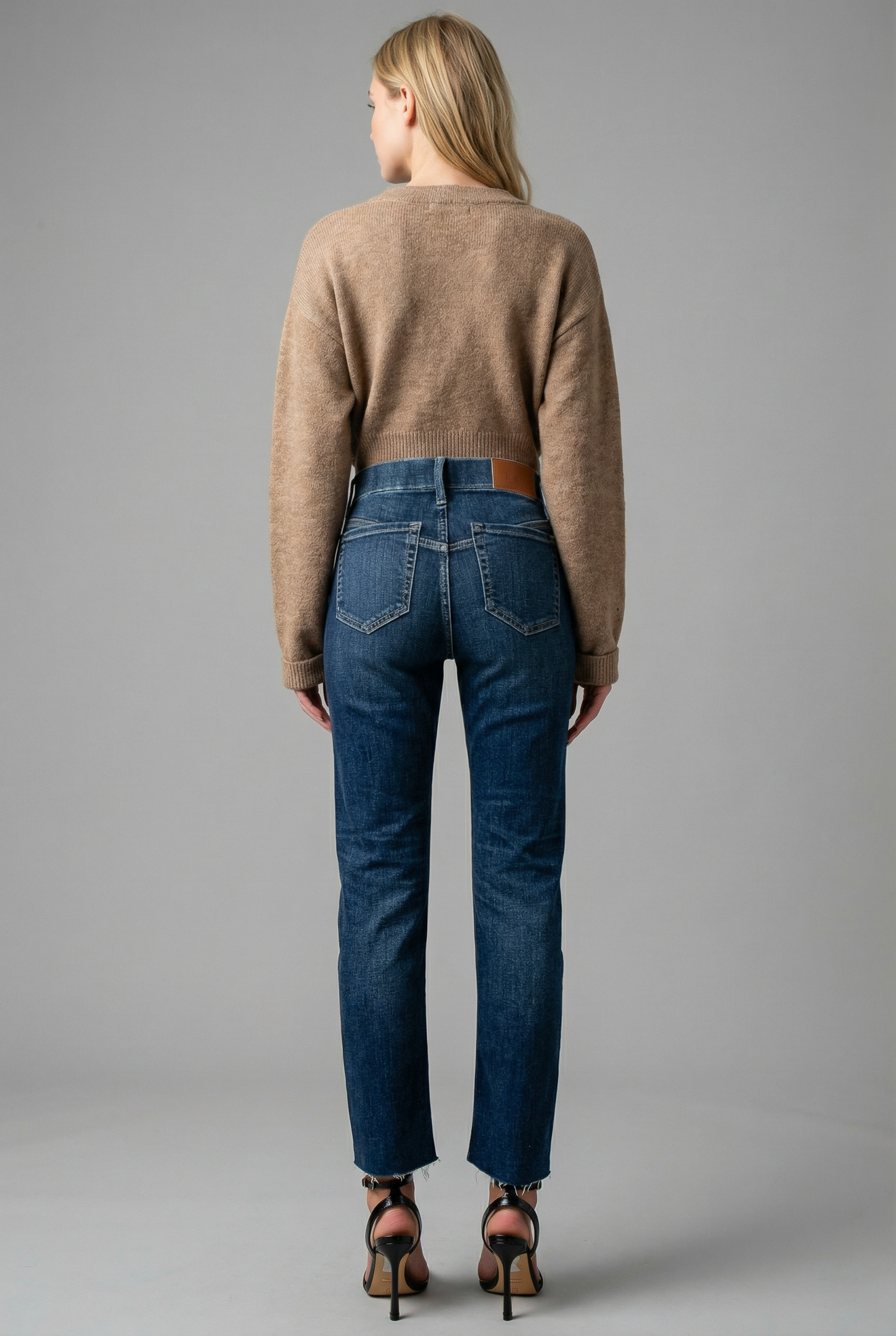 High Rise Straight Dark Jeans