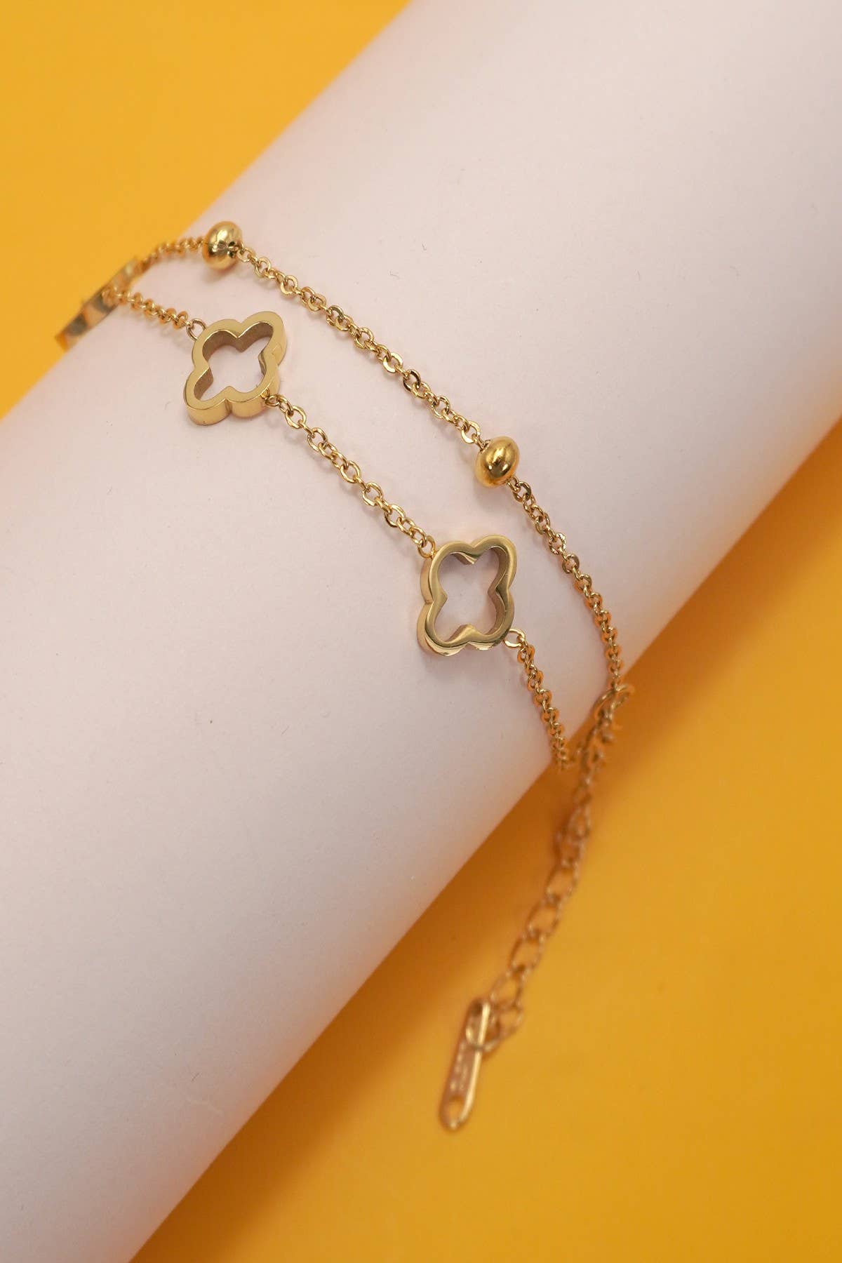 Gold Clover Bracelet 18K Stainless Steel